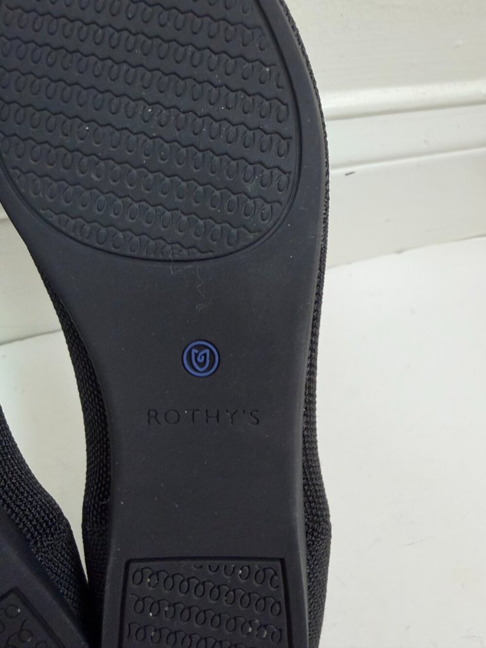 Rothy's The Point Ballet Flat In Classic Black Size 10 - Picture 9 of 12